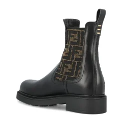 Discount Læder FF Mønster Støvler Dame Chelsea Boots