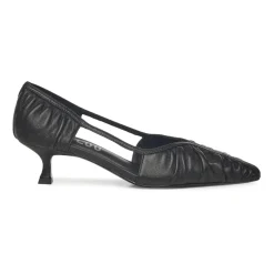 Outlet Læder Hæle Pumps V-Hals Stil Dame Pumps|Stiletter