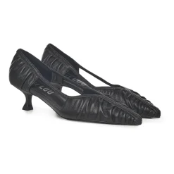 Outlet Læder Hæle Pumps V-Hals Stil Dame Pumps|Stiletter