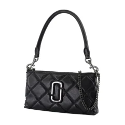 Clearance læder Pochette med top håndtag Dame Skuldertasker