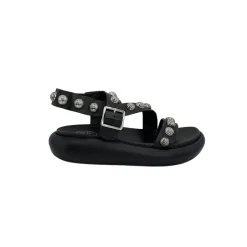 Sale Læder Studded Sandal Dame Sandaler