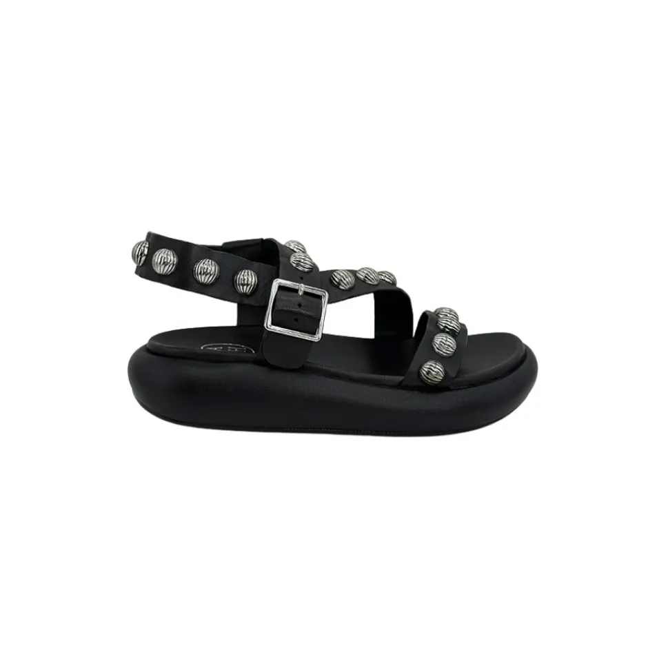 Sale Læder Studded Sandal Dame Sandaler
