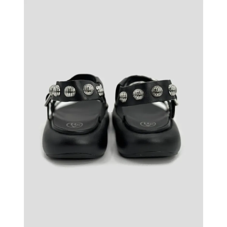 Sale Læder Studded Sandal Dame Sandaler