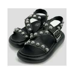 Sale Læder Studded Sandal Dame Sandaler