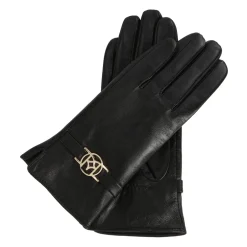 Outlet læderhandsker med monogramrem Dame Handsker