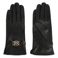Outlet læderhandsker med monogramrem Dame Handsker