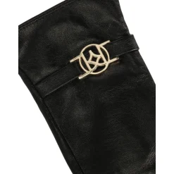 Outlet læderhandsker med monogramrem Dame Handsker