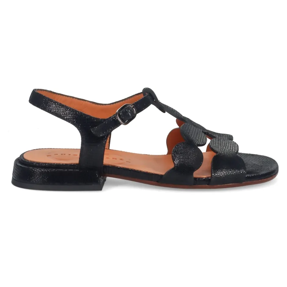 New læderhæle med spænde Dame Sandaler