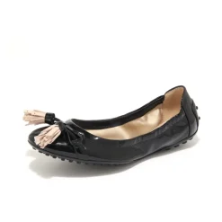 læderloafer sko med dusk Dame Ballerina Sko