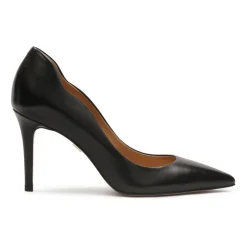 New læderpumps med bølget overdel Dame Pumps