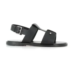 New lædersandal med sølvnål Sandaler