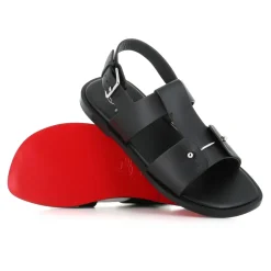 New lædersandal med sølvnål Sandaler