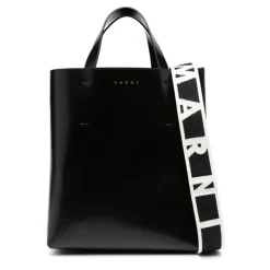 Sale lædertaske med logo Dame Håndtasker