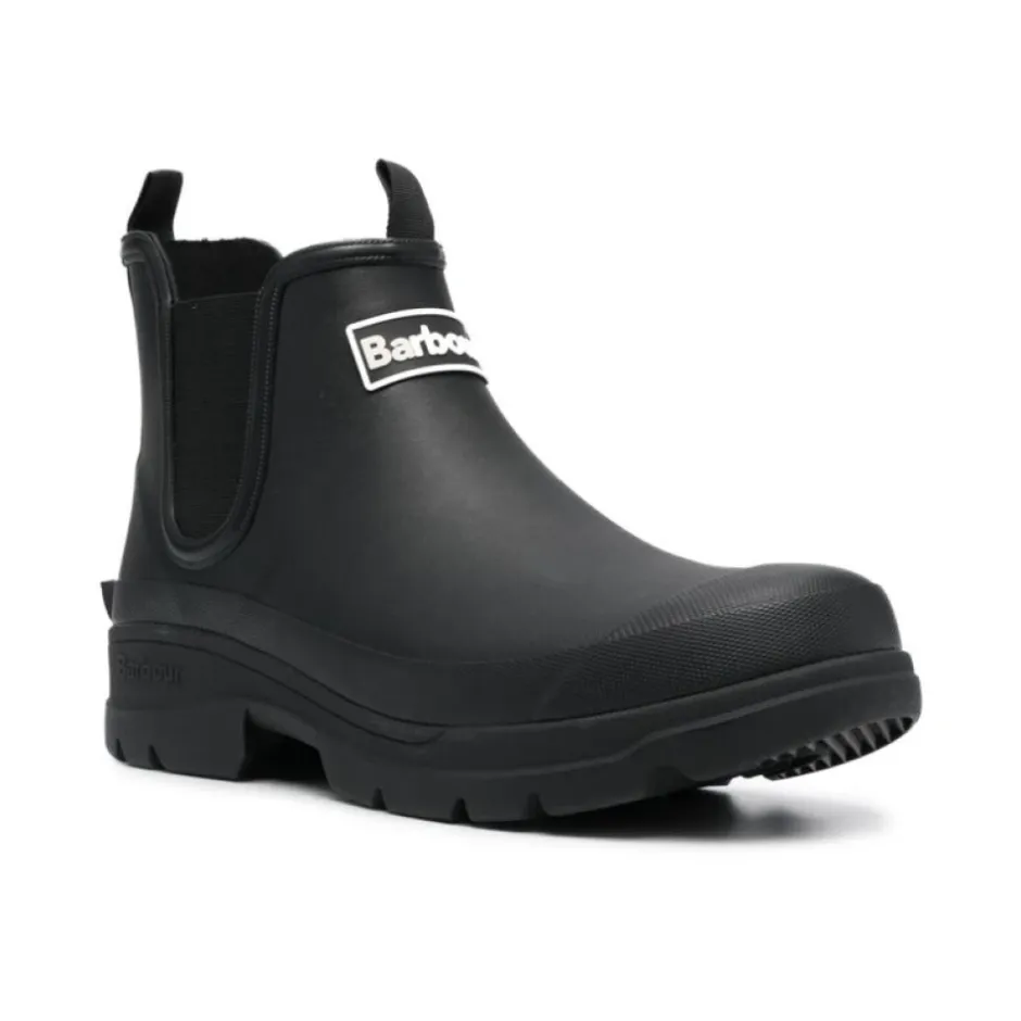 New Logo Patch Tyk Gummisål Chelsea Boots|Støvler