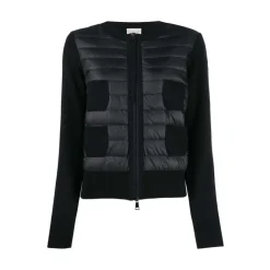 New Polstret Cardigan med Logo Patch Dame Jakker