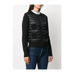 New Polstret Cardigan med Logo Patch Dame Jakker