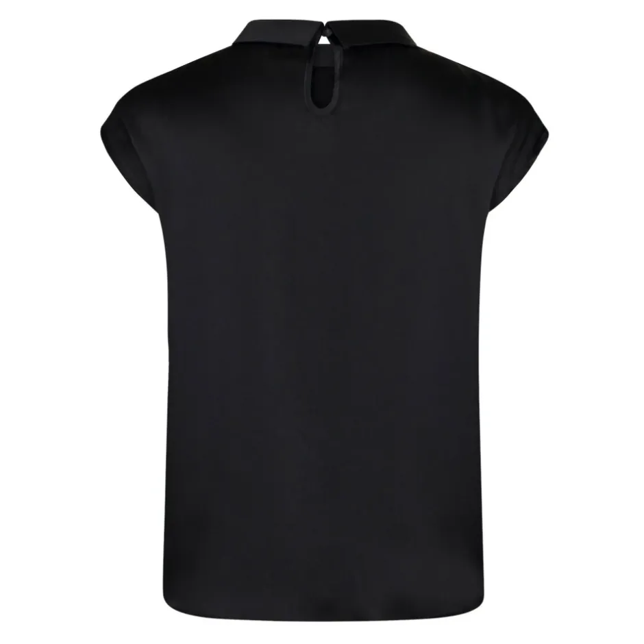 Online Satin Drapy Bluse med Knude Detalje Dame Bluser & Skjorter