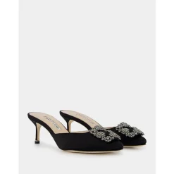 Outlet Satin Juvel Muldyr Dame Stiletter