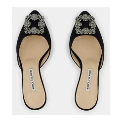 Outlet Satin Juvel Muldyr Dame Stiletter