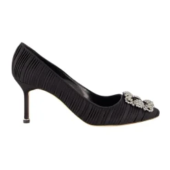 Discount Satin Krystal Spænde Pumps Dame Pumps|Stiletter