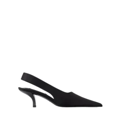 Outlet Silke Slingbacks - Spids Tå Dame Pumps|Stiletter