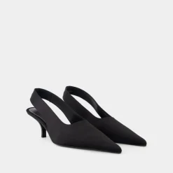 Outlet Silke Slingbacks - Spids Tå Dame Pumps|Stiletter