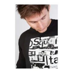 Clearance Sort Sweatshirt med Trykt Logo Trøjer|Sweatshirts
