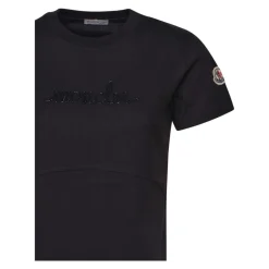 Online T-shirt i bomuld med perlebesat logo Dame T-Shirts