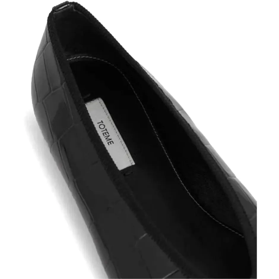 Best e Croco-Prægede Ballerinaer Dame Ballerina Sko