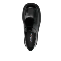 Clearance e læder slip-on flade sko Loafers