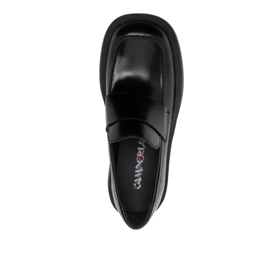 Clearance e læder slip-on flade sko Loafers