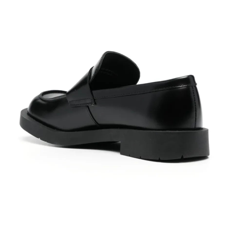 Clearance e læder slip-on flade sko Loafers