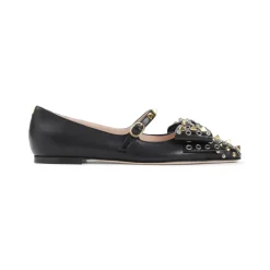 Sale e Læderballerinaer Elegant Stud Detaljering Dame Ballerina Sko