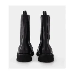 e Læderstøvler med Nitter Chelsea Boots|Støvler