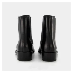 Discount /Sølv Læder Boxcar Støvler Dame Chelsea Boots