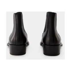 Online /Sølv Læder Chelsea Støvler Chelsea Boots|Støvler