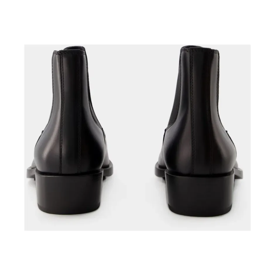 Online /Sølv Læder Chelsea Støvler Chelsea Boots|Støvler