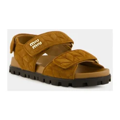 Best Sporty Matelassé Nappa Lædersandaler Dame Sandaler