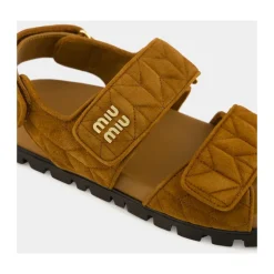Best Sporty Matelassé Nappa Lædersandaler Dame Sandaler