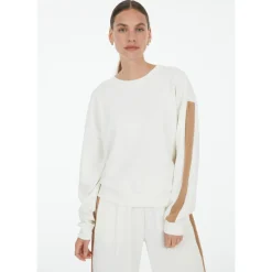 Outlet Sporty sweatshirt med stribeaccent Dame Sweatshirts