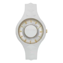 Clearance Sporty White and Gold Watch Dame Ure