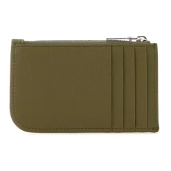 Clearance Stilfuld Army Green Læderkortholder Punge & Kortholder