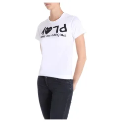 Discount Stilfuld T-shirt med Logo Print Dame T-Shirts