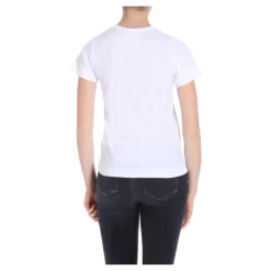 Discount Stilfuld T-shirt med Logo Print Dame T-Shirts