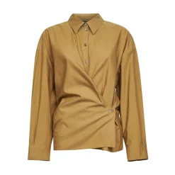 New Straight Collar Twisted Shirt Dame Bluser & Skjorter