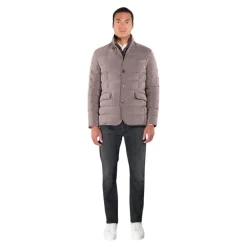 New Straight Feather-Padded Boudin-Quilted Jakke Jakker