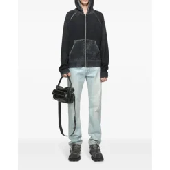 Discount Straight Leg Garment Dyed Denim Jeans Jeans