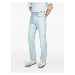 Discount Straight Leg Garment Dyed Denim Jeans Jeans