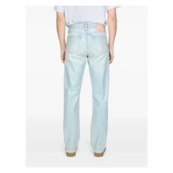 Discount Straight Leg Garment Dyed Denim Jeans Jeans