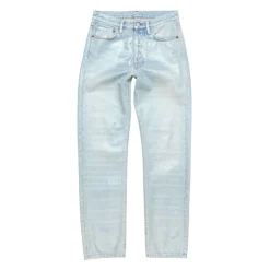Discount Straight Leg Garment Dyed Denim Jeans Jeans